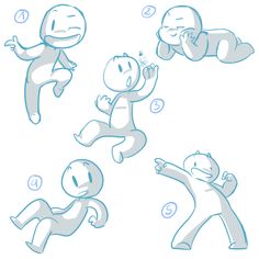 an image of some cartoon characters doing different things in the same place to draw them