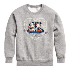 Create a magical wardrobe for him with this Disney's Ski Lift Heart Fleece. Disney© FEATURES Crewneck Long sleevesFABRIC & CARE Cotton, polyester Machine wash Imported Size: Small. Color: Med Grey. Gender: male. Age Group: kids. Material: Polyester|Cotton. Disney Character Print Winter Sweatshirt, Disney Character Print Sweatshirt For Winter, Disney Style Sweatshirt With Character Print For Winter, Disney Graphic Print Top For Winter, Disney Graphic Print Tops For Winter, Disney Sweatshirt For Winter Fan Events, Graphic Print Tops For Disney Fan Events In Winter, Ski Lift, Disney Style