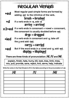 the irregular verbs worksheet is shown in black and white, with an image of