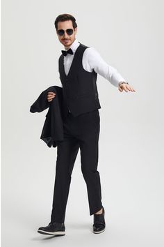 This one button tuxedo by Stacy Adams features a wide black satin shawl lapel, matching pants and vest. This comes in a hybrid fit (Sizes 34-44 = Slim Fit | Sizes 46+ = Modern Fit) Shawl Lapel Tuxedo, Jessica Clark, Designer Tuxedo, Button Shawl, Satin Shawl, Tuxedo Shirts, Suit Style, Matching Pants, Dress Hats