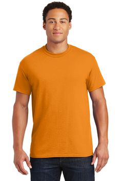 Adult 5.5 oz., 50/50 T-Shirt - TENNESSEE ORANGE - S | Gildan Adult 50/50 T-Shirt in Tennessee Orange Size Small | Cotton Polyester 8000, 0 Tennessee Orange, Maui And Sons, Mens Essentials, White Mesh, Guess Jeans, Custom Shirts, Tennessee, Mens T, Polo Ralph Lauren