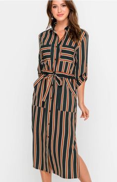 Casual Striped Shirt Dress For Day Out, Casual Striped Shirt Dress With Buttons, Casual Striped Button-up Dresses, Spring Striped Button-up Shirt Dress, Casual Long Sleeve Dresses With Vertical Stripes, Casual Striped Collared Shirt Dress, Casual Striped Dresses For Work, Casual Long Sleeve Striped Dress, Casual Striped Work Dresses