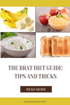 The BRAT diet is an acronym that stands for Bananas, Rice, Applesauce, and Toast. The diet protocol is often recommended for people who are suffering from diarrhea or other gastrointestinal issues. Banana And Rice, Rice Diet, Inflammation Foods, Anti Inflammation Recipes