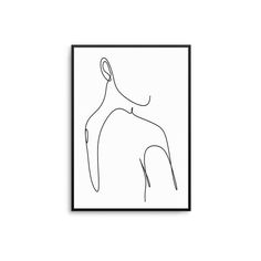 a black and white drawing of a person's torso