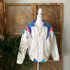 "Shell: 60% Cotton 40% Polyester Lining: 100% Nylon Tagged Small 22\" P2P This 80s inspired jacket is perfect for making a statement. Its unique zip-up design adds a touch of class and modern fashion to any outfit. The Be in the Current Seen Zip-up Jacket is sure to become a staple in your wardrobe. All items are final sale without exception. Items are not eligible for return, refund, or exchange. Please note all of our items are Vintage / second hand. They are likely to have minor flaws due to the nature of being pre - loved items. Some examples of minor flaws include and are not limited to; chips, missing paint, scratches, markings, discolorations, tarnish , and other signs of wear from the previous owner and age." Modern Fashion, Zip Up, Two Hands, Final Sale, Zip Ups, Second Hand, Art Collection, Bathing Beauties, Jackets & Coats