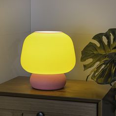 Our mushroom shaped 3D printed table lamp is perfect for traditional and modern homes alike. Featuring an in-line dimmer switch and plant based filament materials, this unique lamp is a welcome addition to any space. At 10" x 10" x 10", this lamp fits perfectly into any bedroom, office, or even kitchen. JONATHAN Y Mushroom Classic Plant 3D Printed Lamp 10-in Yellow/Hot Pink LED Table Lamp with Plastic Shade | USA1004E Contemporary Lamp Shades, Lamp Pink, Red Table Lamp, Unique Lamp, Flower Lamp, Fixture Table, White Lamp Shade, Contemporary Lamps, Contemporary Table Lamps