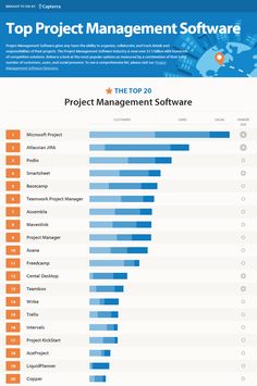 the top 20 project management software companies in 2013 infographicly, click to see