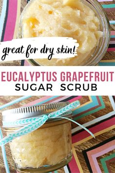 Sugar scrub great for dry skin, Eucalyptus Grapefruit Sugar Scrub - smells like summer! Diy Toiletries, Scrub Diy, Homemade Scrub, Sugar Scrub Diy, Diy Scrub, Sugar Scrubs, Diy Beauty Recipes, Natural Care, Diy Beauty Hacks