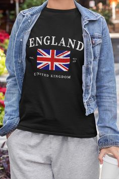 #englandtshirt #englandtee #englandshirt #ukflag United Kingdom Flag, Flag Tshirt, United Kingdom, San Francisco