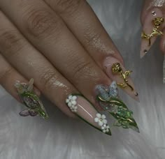 Spring Nail Sets, Fairy Nails, Stylish Nail Art, Nail Sets, Unique Acrylic Nails, Spring Nail, Acrylic Nails Coffin, Luxury Nails