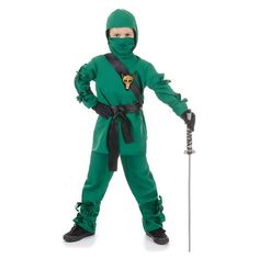 About This Item Underwraps Costumes Brings You This Unisex Kid's Ninja Dress And Halloween Costume Kit With Over 6 Pieces To Complete Your Whole Look! This Package Contains The Costume Kit Only. Costume Includes Shirt, Pants, Sash, Belt, Mask And Hood! All Other Props And Accessories Are Not Included. Condition: Brand New Product Details Fabric Type 100% Polyester Care Instructions Hand Wash Only Ninja Fancy Dress, Ninja Dress, Ninja Halloween, Disfraz Star Wars, Ninja Movies, Green Ninja, Ninja Mask, Classroom Halloween Party, Green Costumes