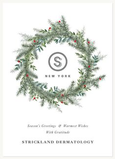 the front cover of new york's christmas wreath