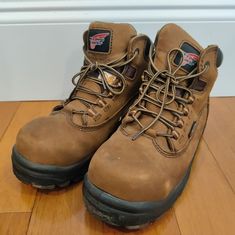 Extremely Hard To Find Women's Size 7 Red Wing Shoes Steel Toe Work Boots. These Boots Are Green Tag Compliant (Steel Shank Sole Making It Puncture Proof) And Rated To Protect Against Electrical Shock (Ohm Tag). Runs True To Size. Extremely Comfortable And In New Condition. Paid Over $240 Brand New. New Condition. Non-Smoking Home. Steel Toe Boots, Steel Toe Work Boots, Wing Shoes, Red Wing Shoes, Red Wing, Toe Boots, Red Wings, New New, Work Boots