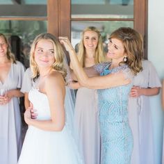 a bride and her bridesmaids getting ready for their wedding at the hilton hotel