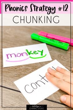 the words phonics strategy for chunking and counting