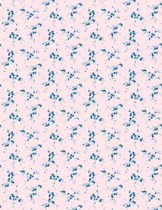 a blue and pink background with small dots on the bottom half of the image, it is