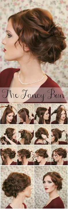 Knotted Bun, Fancy Buns, Sanggul Modern, Updo Hairstyles Tutorials, Diy Wedding Hair, Hairstyles Tutorial, Easy Bun Hairstyles, Hair Bun Tutorial, Bun Updo