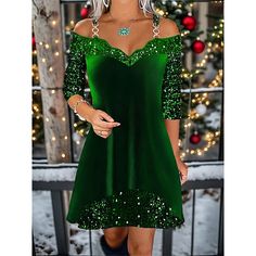 Season:Winter,Autumn,Fall; Fabric:Velvet,Cotton,Sequin; Sleeve Length:Long Sleeve; Look After Me:Hand wash; Gender:Women's; Style:Streetwear; Elasticity:Micro-elastic; Occasion:Date,Party,Going out; Fit Type:Regular Fit; Dresses Type:Velvet Dress,Plain Dress,Winter Dress,Sequin Dress; Design:Cold Shoulder; Neckline:V Neck; Listing Date:09/19/2023; 2024 Trends:2023; Bust:; Length:; Sleeve:; Fit US Size:; Fit UK Size:; Fit EU Size:; Dress Length Type:Mini Dress; Print Type:non-printing Red Long Sleeve Mini Dress, Womens Velvet Dresses, Autumn Fabric, Velvet Dress Casual, Red Christmas Dress, Cheap Party Dresses, Christmas Dress Women, Cheap Evening Dresses, Streetwear Mode