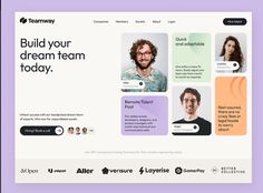 the homepage for teamway's website, which is designed to look like it has