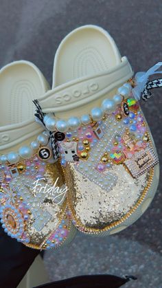 Custom Bedazzled Designer Crocs - Etsy Jeweled Crocs Shoes, Rhinestone Crocs Shoes Diy, Bedazzled Crocs Shoes Black, Customized Diamond Crocs Shoes, Taylor Swift Shoes, Designer Crocs, Pearl Boots, Cross Shoes