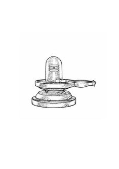 an ink drawing of a water faucet on a white background