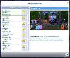 an image of a screen shot of the play an event page on pc or mac