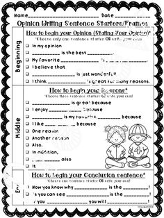 the worksheet for reading and writing about children's stories, including an image of