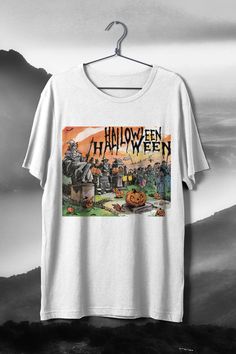 October Funny, Alternative Halloween T-shirt, Punk Halloween Text Print T-shirt, Alternative Halloween T-shirt With Text Print, Dentist Assistant, Halloween Orange Graphic Print T-shirt, Vintage Pumpkin, Retro Halloween Cotton T-shirt, Gothic Clothing