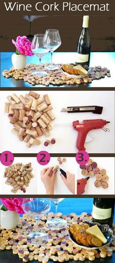 wine cork placemats are the perfect way to decorate your table