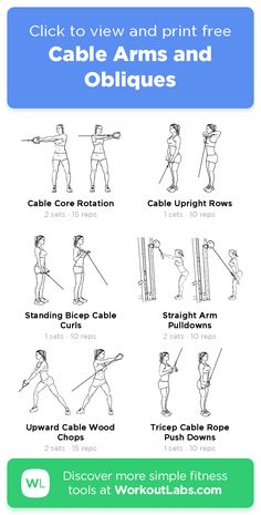 the instructions for how to use cable arms and obliques