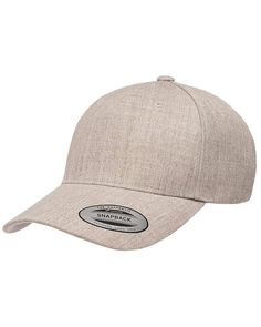 Classic Premium Snapback Cap - HEATHER - OS | Yupoong Classic Premium Snapback Cap in Heather | Acrylic/wool Casual Beige Wool Hat, Beige Wool Cap, Winter Snapback Hat With Curved Bill, Classic Beige Adjustable Snapback Hat, Classic Adjustable Beige Snapback Hat, Snapback Cap, Heathers, Heather Grey, Baseball Hats