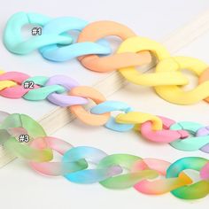 10pcs Mixed Color Acrylic Chain Links Plastic Open Links Matte Necklace Chain Links  (ZKPJ118)NOTE: The listing is mixed color and each bag is choosed by random. The color may be not the same for each unit. Dimensions of each link:Style #1: 39x32mmStyle #2: 23x17mmStyle #3: 23x17mmThis list is for 10pcs acrylic individual link.-----------------------------------------------------------------------------------------------------------------WE SHIP INTERNATIONALLY. Estimates delivery time:USA : 10- Silicone Molds Jewelry, Tiny Charm, Flat Twist, Jewelry Making Necklace, Eyeglass Chain, Chain Links, Metal Chain Link, Open Ring, Necklace Chain