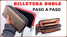 an image of a woman's purse with the words, bilettera doble paso a paso