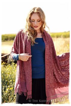 Jardin du Chateau de Cachemire Shawl — Seasons by The Kashmir Company Hand Dyed Shawl, Silk Scarfs, Silk Rugs, Paisley Shawl, Cashmere Shawl, Silk Shawl, Wool Shawl, Paisley Pattern, Silk Scarves