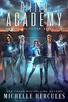 the book cover for gilded academy omnibus collection books 1 - 5 by michael hercues