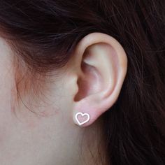 Open Heart Earrings, Heart Stud Earrings, Heart Shaped Earrings, Silver Heart Earrings, Dainty Stud Small Pearl Earrings, Valentine Earrings, Real Pearl Earrings, Small Business Gifts, Star Necklace Silver, Valentines Earrings, Silver Flower Earrings, Silver Heart Earrings, Earrings Heart