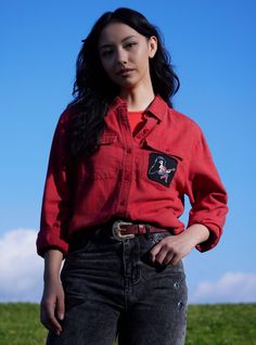 It's not the blood that I like  it's the color.Shades of red are perfect for eating and wearing! From Adventure Time  this soft  red flannel is inspired by Marceline the Vampire Queen. It has a faded look and features a patch on one of the chest pockets depicting Marceline playing her axe bass. The back highlights a patch of her name and another patch of her posing in front of two crossed axe basses. Wear it to your next jam session with Finn!100% cottonWash cold; dry lowImportedListed in junior Marceline The Vampire Queen, Girls Flannel, Adventure Time Marceline, Jam Session, Vampire Queen, Tall Hoodies, Red Flannel, Soft Red, Plus Size Fits