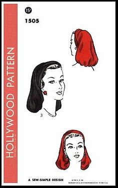 HollyWood #1505 SNOOD Hat Cap Fabric Sew Pattern Chemo Cancer Alopecia Sombrero | eBay Turban Hat Pattern, Chemo Caps Pattern, Pin Up Princess, Cloche Hat Pattern, Snood Pattern, Crochet Turban, Hair Snood, Chemo Beanies, Beanie Hat Pattern