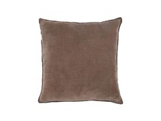 a brown pillow on a white background