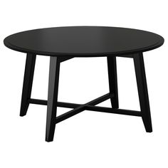 a black table with two legs and a round top on an isolated white background is shown