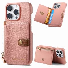 41835662704777|41835662737545|41835662770313|41835662803081 Phone Case With Card Holder, Zipper Purse, Card Holder Case, Scratch Card, Blue Khakis, Pink Iphone, Leather Phone Case, Zipper Wallet, Card Holder Wallet