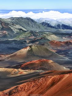 an aerial view of the mountains and valleys in chile's atacama national park