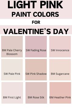 pink paint colors for valentine's day