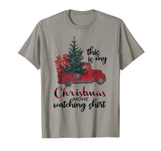 PRICES MAY VARY. Solid colors: 100% Cotton; Heather Grey: 90% Cotton, 10% Polyester; Dark Heather and Heather Blue: 50% Cotton, 50% Polyester; OR Dark Heather, Heather Blue and All Other Heathers: 65% Polyester, 35% Cotton; Girls' Heathers: 60% Cotton, 40% Polyester Imported Pull On closure Machine Wash This Is My Christmas Movie Watching Shirt Watercolor Red Truck, Vintage Wagon Christmas Tree and gifts on Car Xmas Vacation makes the perfect clothes gift for families men, women, mom, dad, son, Christmas Tree And Gifts, Personalized Christmas Shirts, Xmas Outfits, Vintage Red Truck, Movie Watching, Matching Christmas Pajamas, Watercolor Red, Dad Son, Christmas Movie