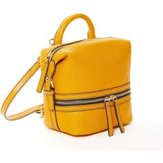 The Ashley yellow leather backpack is a fun and practical alternative to your traditional designer handbags. Made with genuine pebble leather, gold zippers, and fashionable leather tassels. Can be easily converted to a crossbody making this your new go-to bag. It includes a zipped front pocket, back pocket, middle compartment, and a cell phone slot. OUTSIDE: Yellow INTERIOR: Red HARDWARE: Gold WIDTH: 7.4" HEIGHT: 7.6″ DEPTH: 4.6″ STRAP DROP: 13"-21″ On-the-go Yellow Shoulder Bag With Zipper Closure, Gold Leather Travel Backpack, Trendy Gold Backpack For Everyday Use, Yellow Leather Backpack For Daily Use, Modern Yellow Bag With Zipper Closure, Modern Yellow Bags With Zipper Closure, Yellow Zipper Closure Backpack Shoulder Bag, Gold Leather Backpack, Yellow Leather Rectangular Backpack