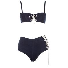 Azzedine Alaia Indigo cotton denim bra top and mini shorts with cream lace fastenings. Spring-Summer 1991 Denim Bra Top, Denim Bra, Suede Set, Flared Denim Skirt, Black Suede Jacket, Azzedine Alaïa, Spaghetti Strap Blouses, Bow Skirt, 40 Fashion