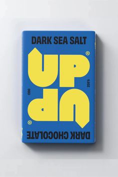 a blue and yellow book with the words dark sea salt up on it's cover