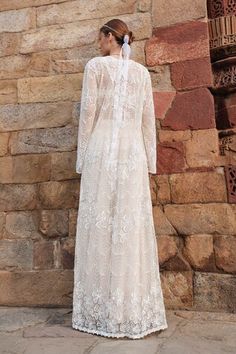 Ivory sheer cape with bead embroidered floral wave motifs embellished by sequins and scalloped hem. Comes with embroidered bralette and sharara. - Aza Fashions Sheer Cape, Sequin Cape, Women Kurta, Sharara Set, Set Women, Scalloped Hem, Aza Fashion, Bralette, Cape