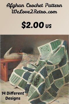 the afghan crochet pattern is $ 2 00 us