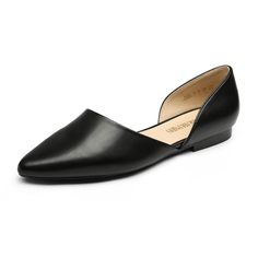 PRICES MAY VARY. Breathable PU Vamp: This breathable flat shoe keeps your feet dry and comfortable, you'll feel nothing even wearing it all day. Wear-Resistant TPR Sole: Lightweight and slip-resistant TPR sole, suitable for your everyday work. Classic Pointy Toe: Flats shoes women dressy with classic design, adds a touch of elegance for your outfits. Sophisticated D'orsay Design: The sides of the flat shoe are cut away, and the vamp of the shoe is cut close to the toes. They're super flattering Dressy Flats Shoes, Chic Ballet Flats, Steve Madden Platform Sandals, Pointed Flats Shoes, Dressy Flats, Flats For Women, Heel Grips, What To Wear Today, Ankle Strap Flats